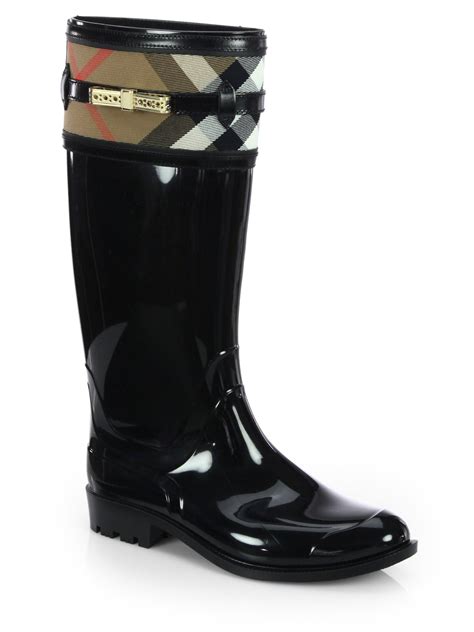 burberry ladies black raincoat|authentic burberry rain boots.